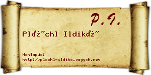 Plöchl Ildikó névjegykártya