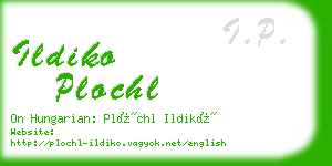 ildiko plochl business card